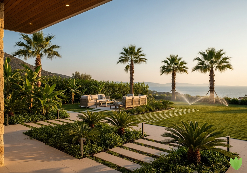 Modern Villa Peyzaj Tasarımı – Bodrum